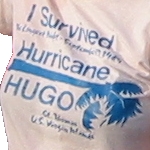 [Hurricane Hugo t-shirt, St Thomas, 1989]